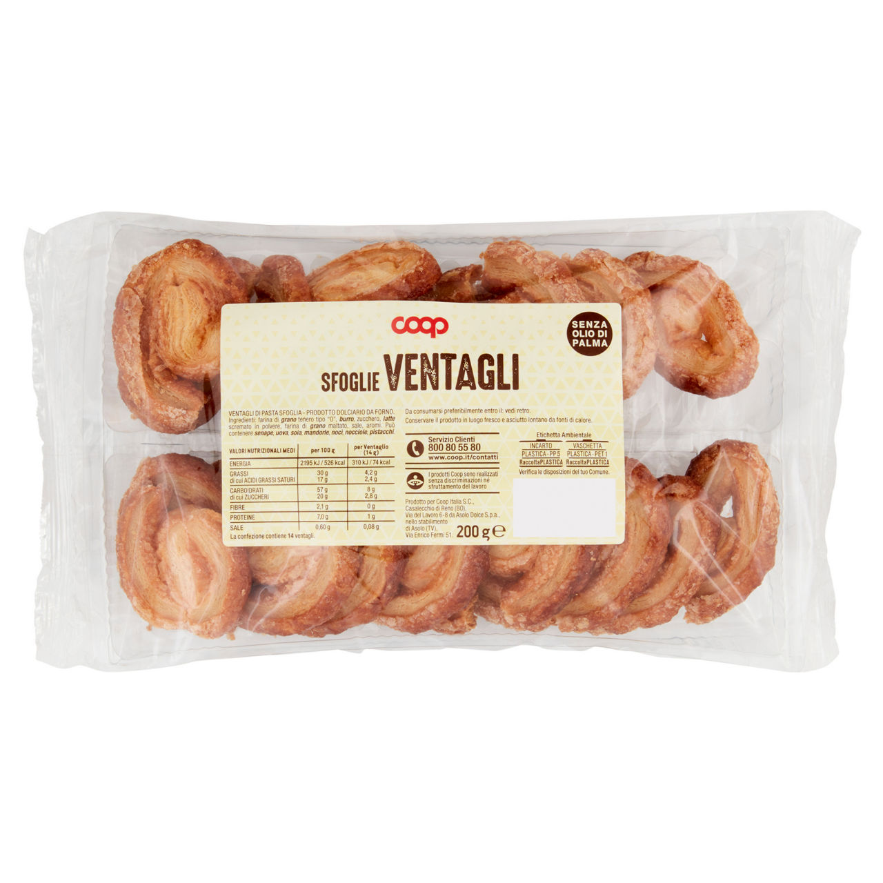 Sfoglie ventagli 200 gr