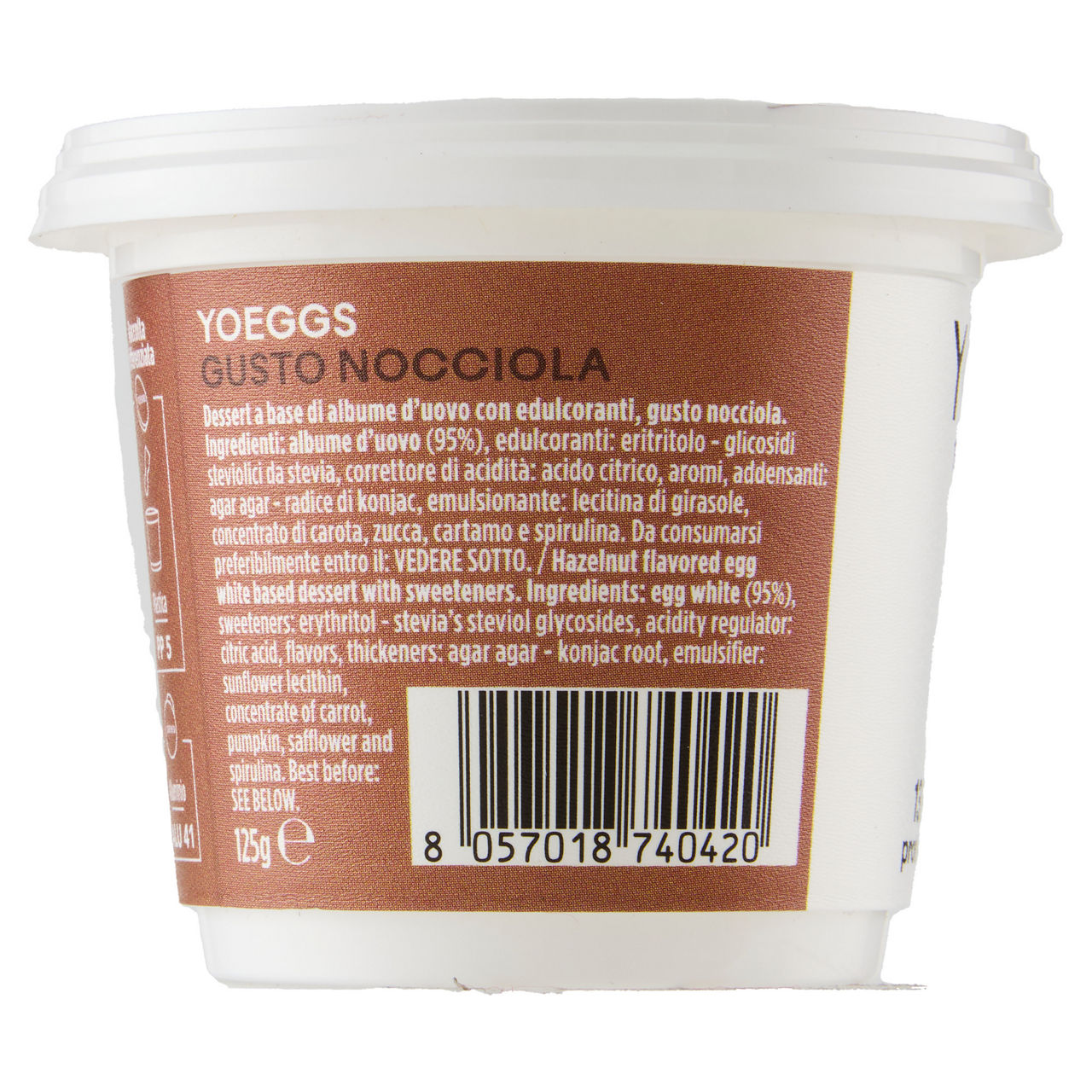 Yogurt di albume gusto nocciola 125 gr - Immagine 11