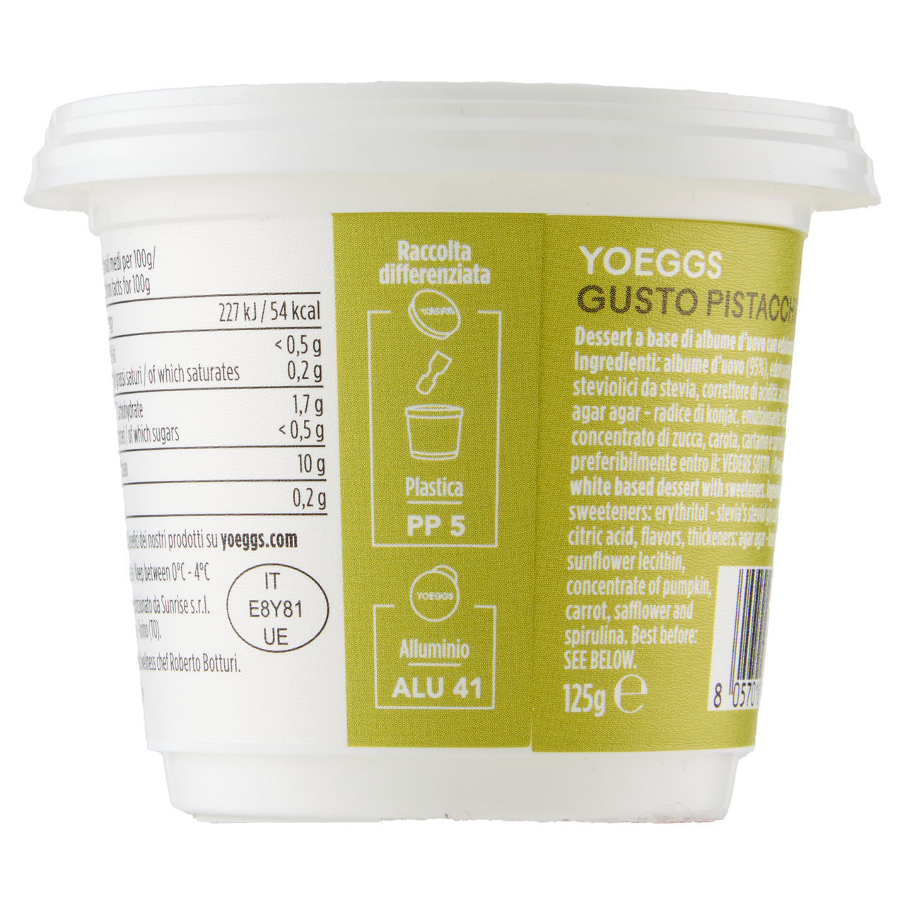 Yogurt di albume gusto pistacchio 125 gr - Immagine 21
