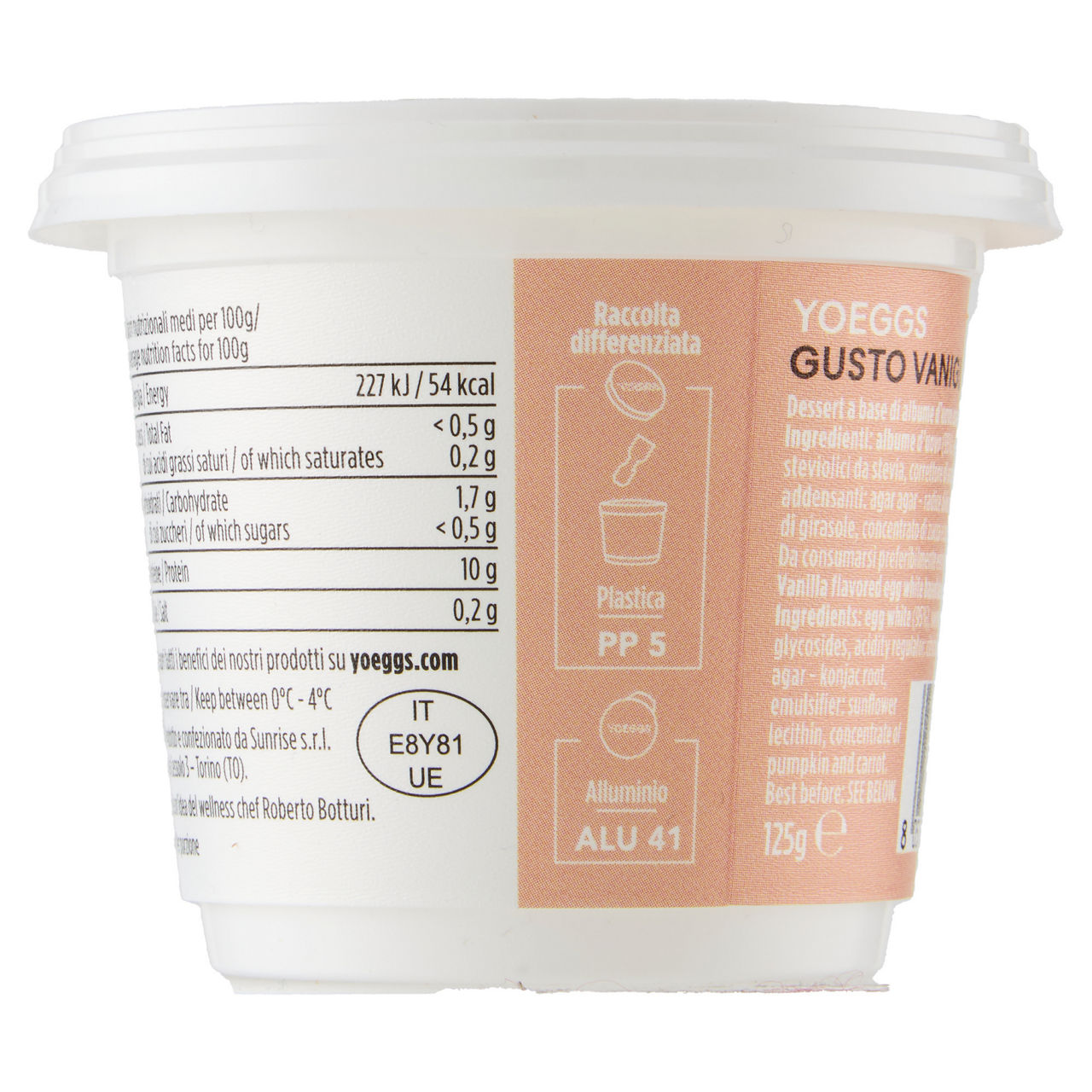 Yogurt di albume gusto vaniglia 125 gr - Immagine 31