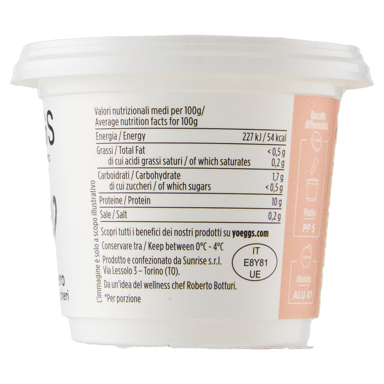 Yogurt di albume gusto vaniglia 125 gr - Immagine 51