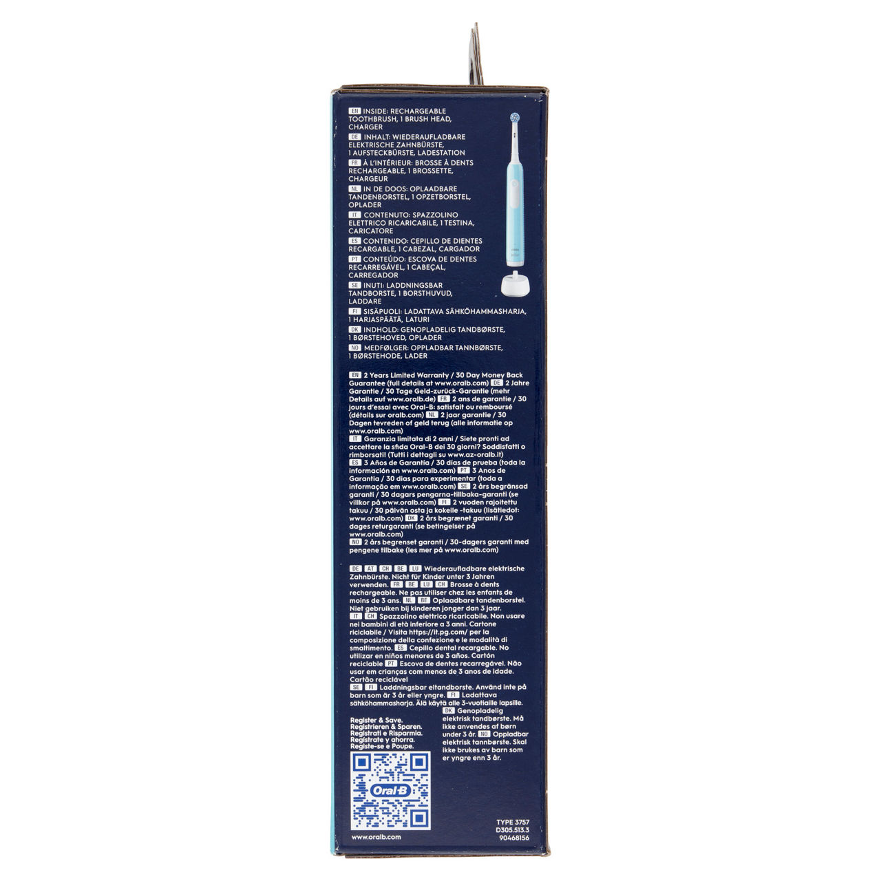 Spazzolino elettrico ricaricabile pro series 1 caribbean blue 1 pz - Immagine 31