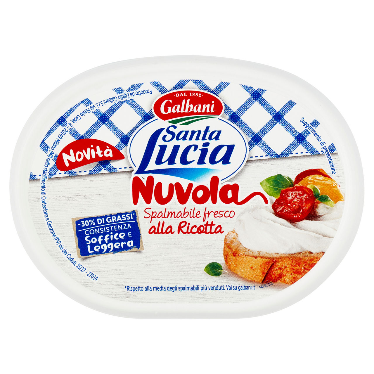 Formaggio fresco spalmabile alla ricotta 180 gr