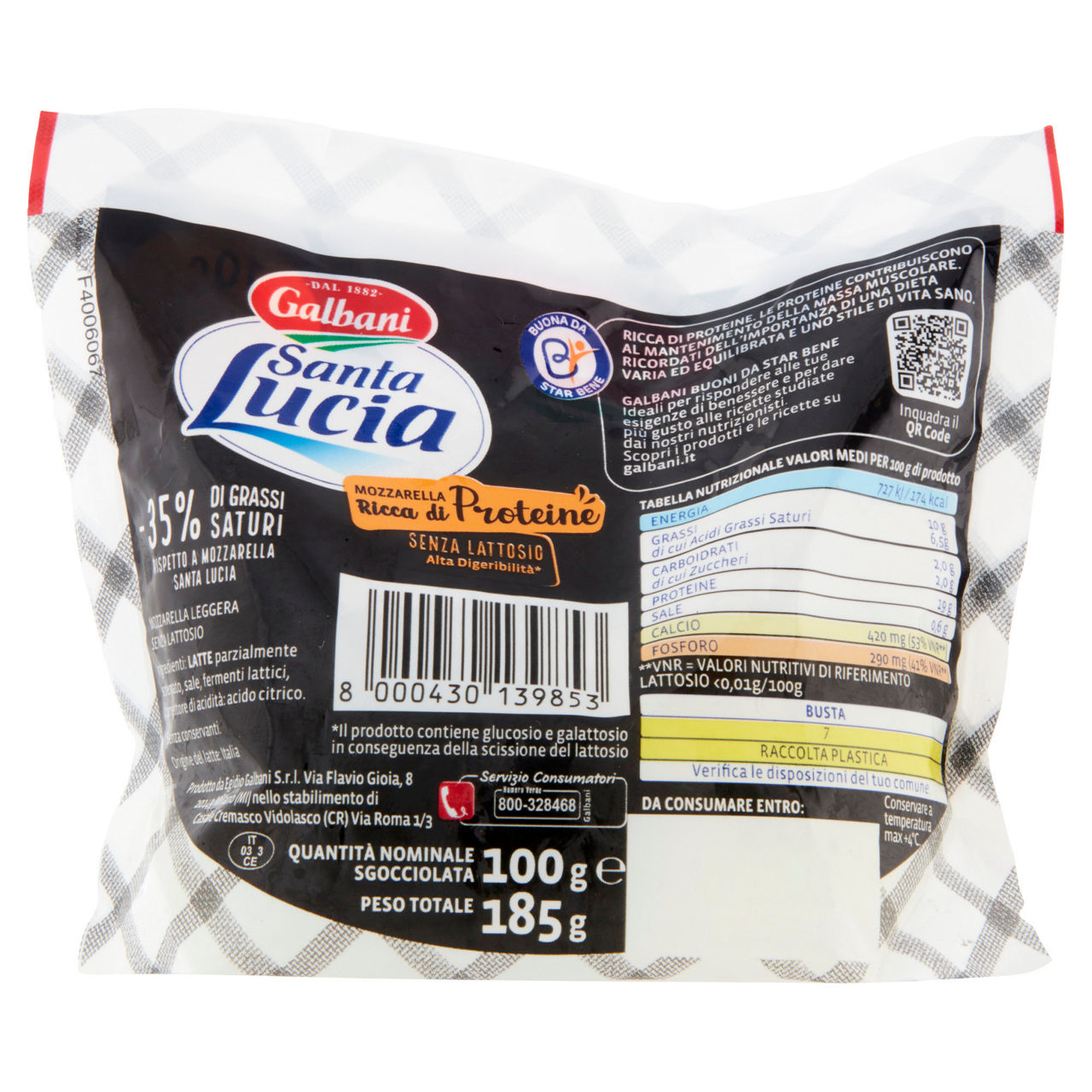 Mozzarella proteica senza lattosio 100 gr - Immagine 31