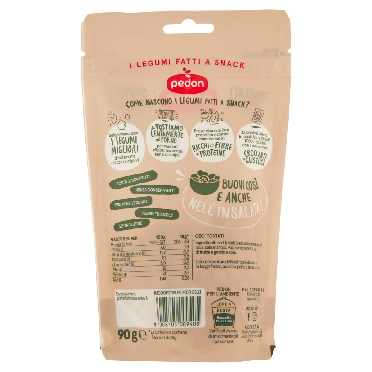 Snack di ceci tostati non fritti 90 gr - Immagine 51