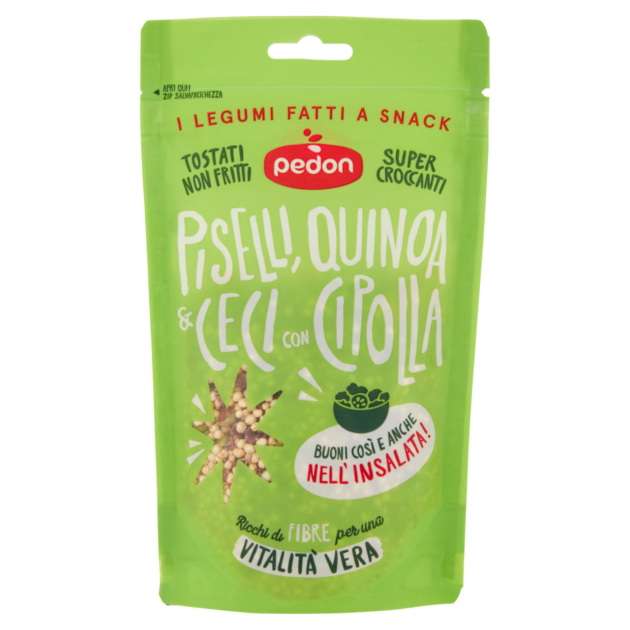 Mix di legumi tostati con cipolla rossa e quinoa 90 gr - Immagine 01