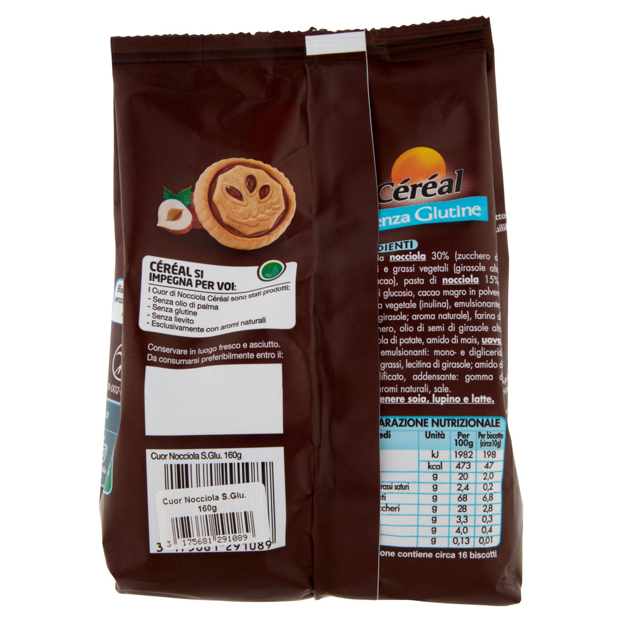 Biscotti ripieni Cuor di Nocciola senza glutine 160 gr - Immagine 21
