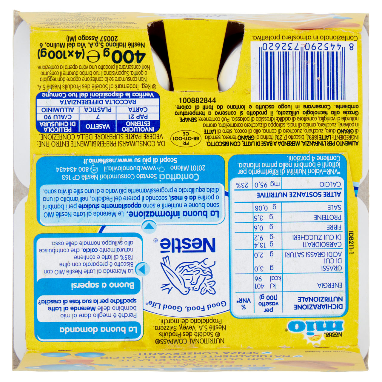 Merenda al latte con biscotto 4 pz x 100 gr - Immagine 31