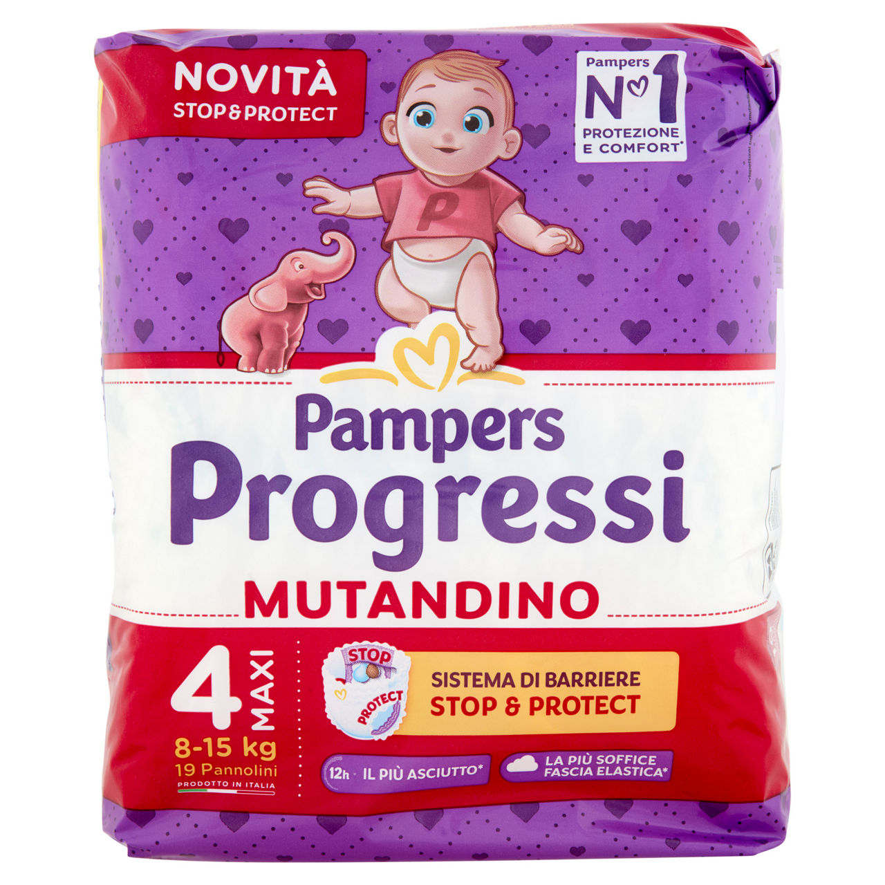 Pannolini mutandino maxi tg 4 kg 8-15 pz 19 - Immagine 01