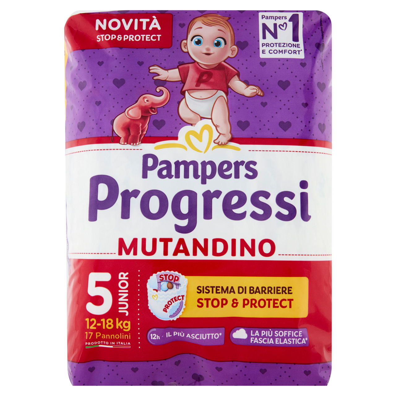 Pannolini mutandino junior tg 5 kg 12-18 pz 17