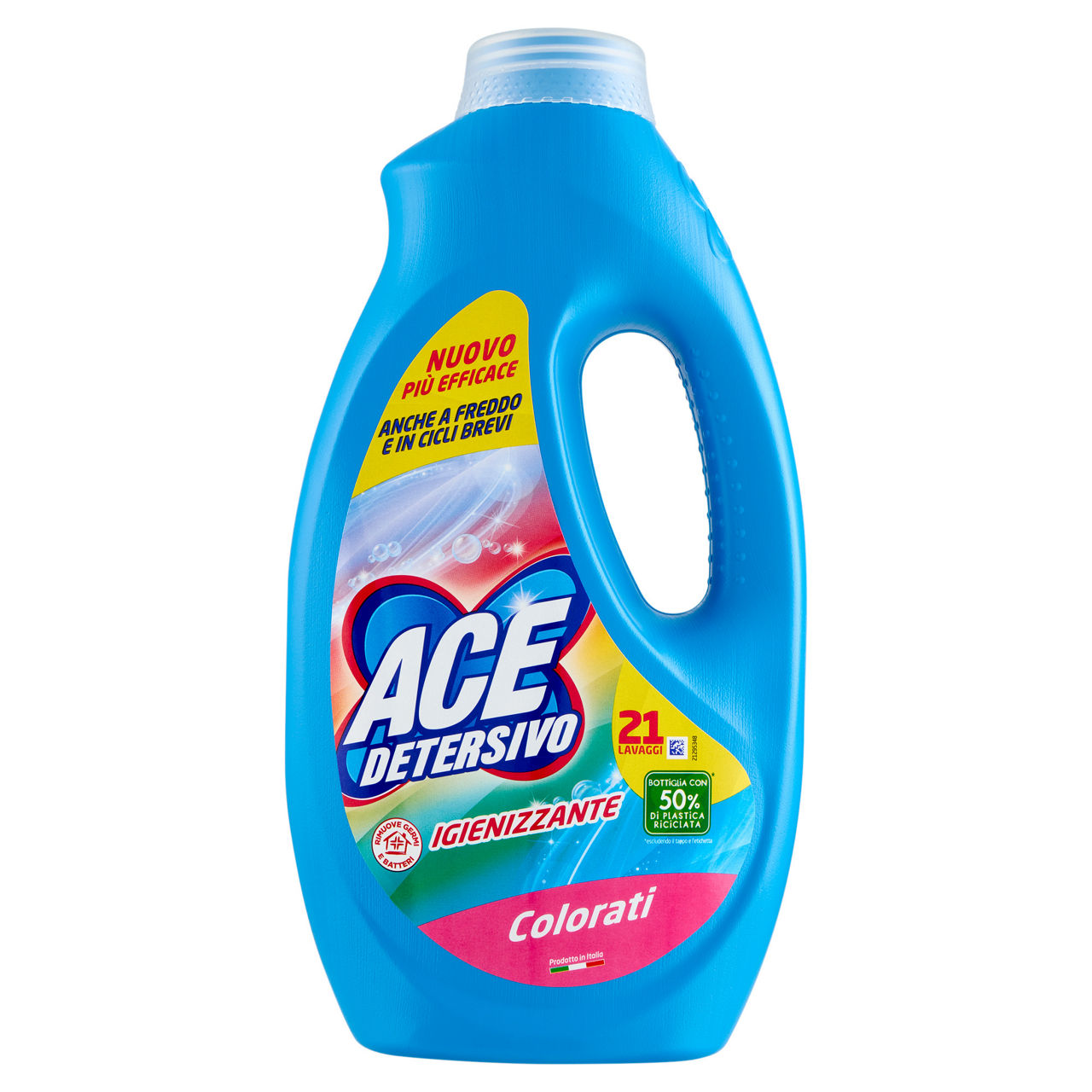 Detersivo lavatrice liquido ace colorati igienizzante 21lav l 1,05 - Immagine 01