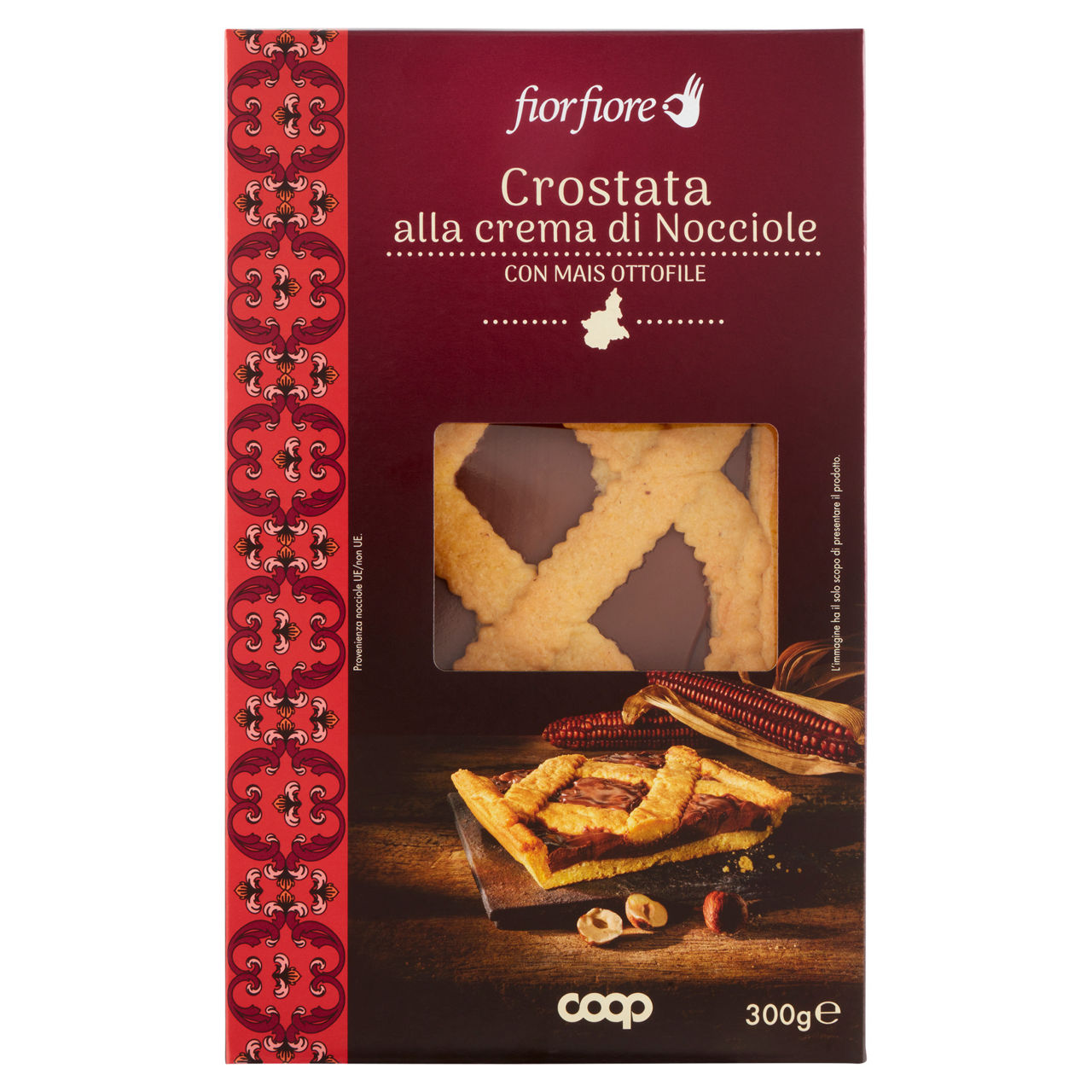 Crostata alla crema di nocciole con mais ottofile 300 gr
