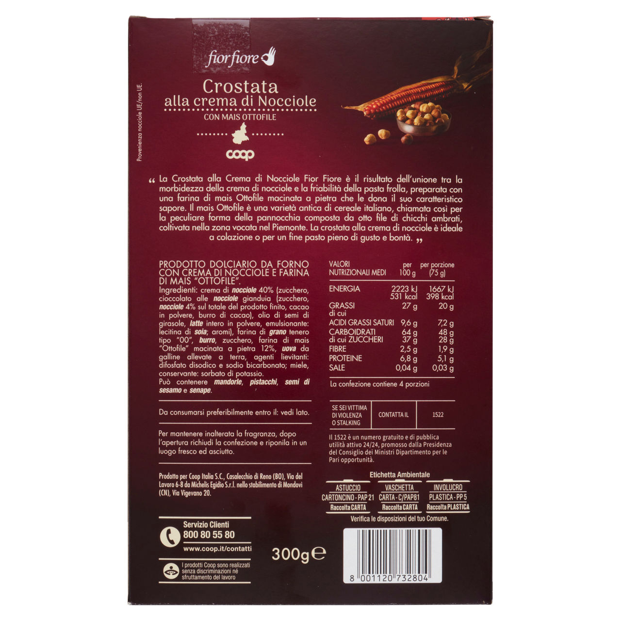 Crostata alla crema di nocciole con mais ottofile 300 gr - Immagine 21