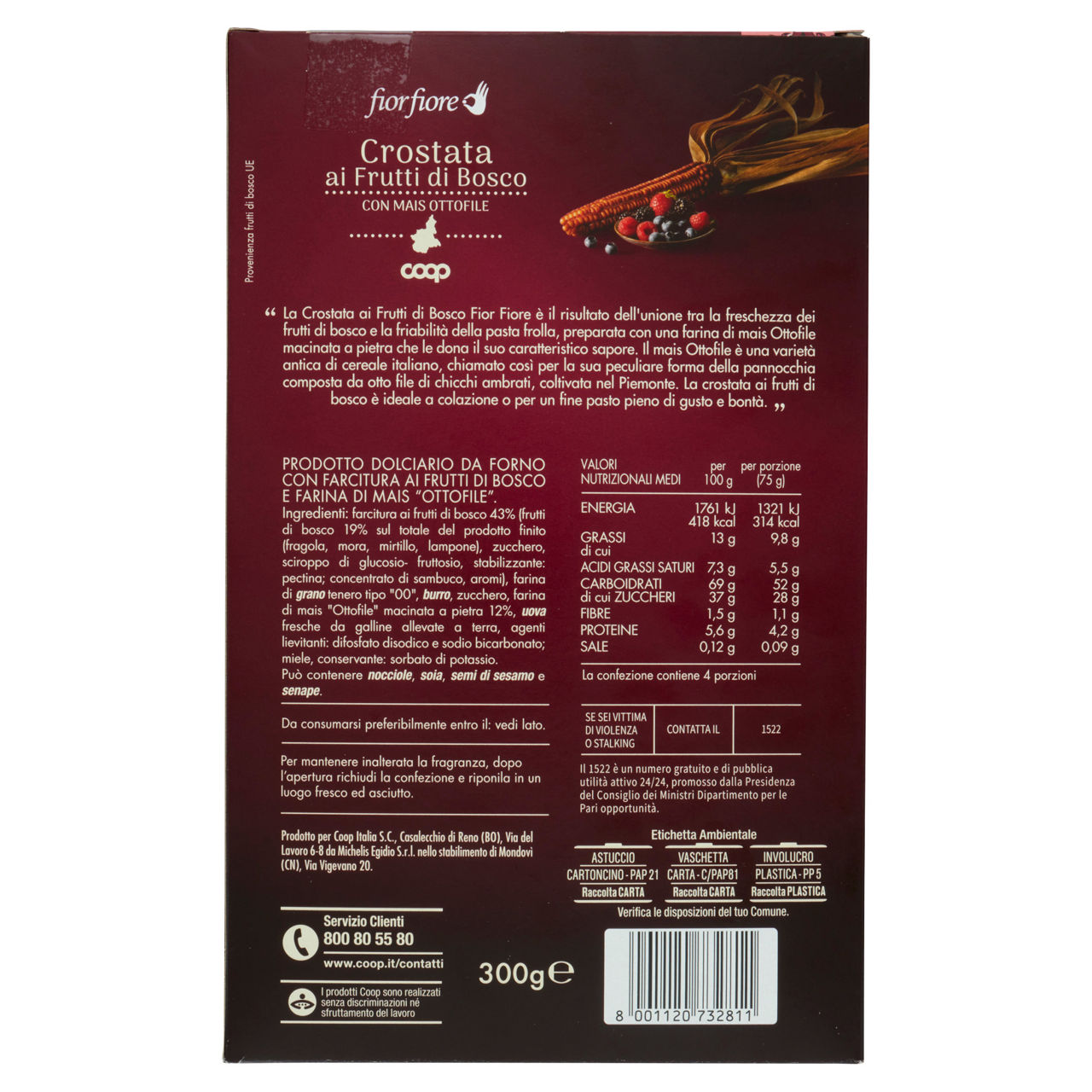 Crostata ai frutti di bosco con mais ottofile 300 gr - Immagine 41