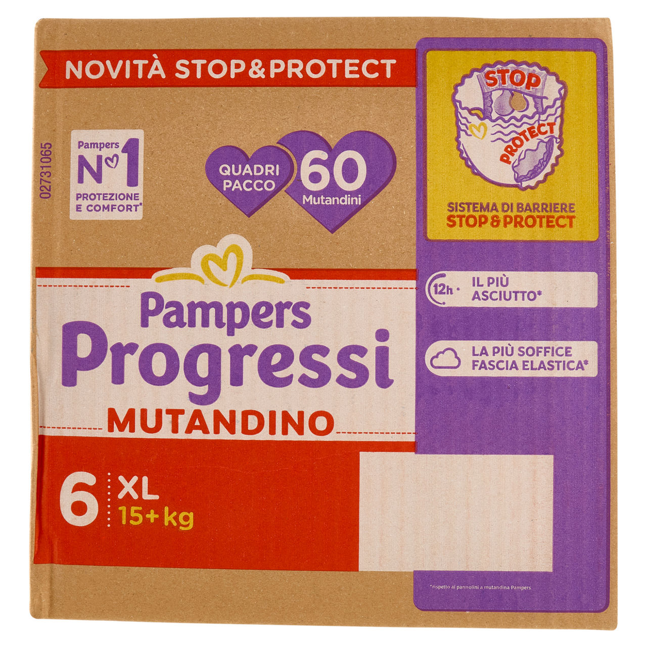 Pannolini mutandino xl tg 6 kg 15+ pz 60 - Immagine 01