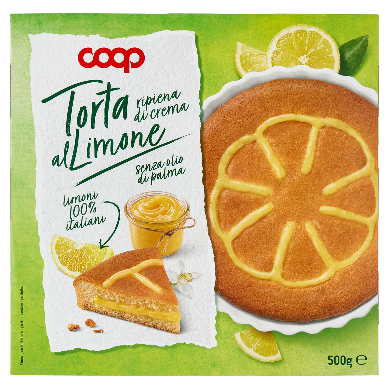 Torta al limone con crema al limone 500 gr