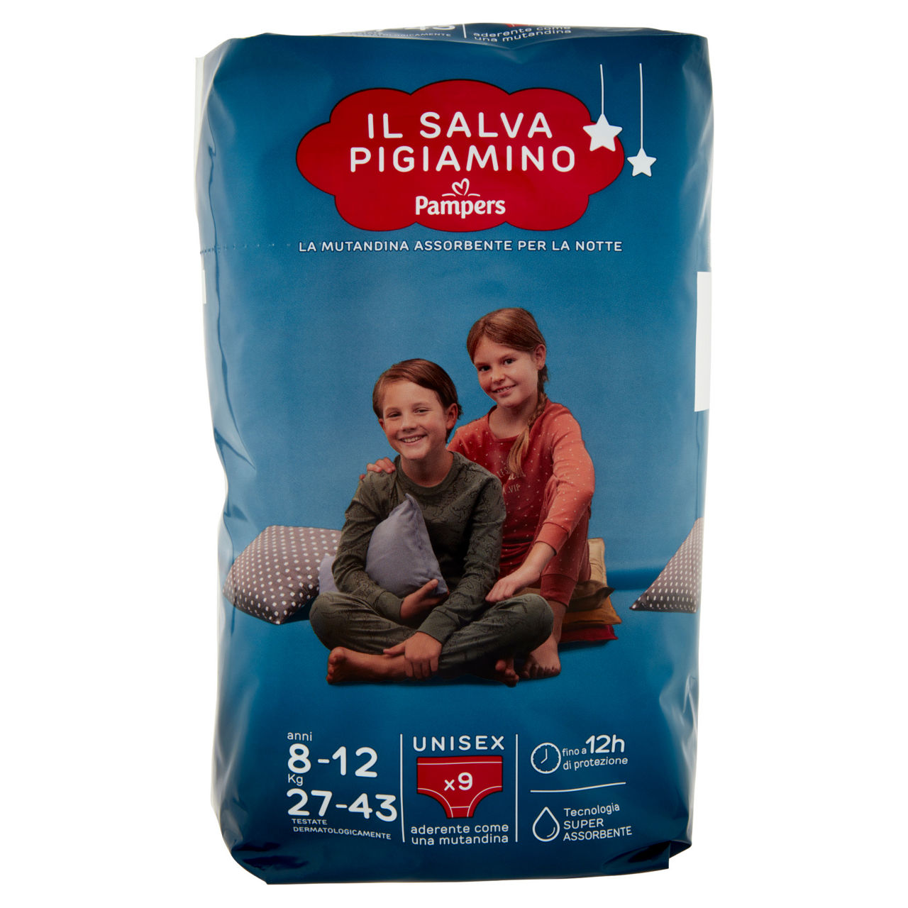 Mutandino salvapigiamino 8-12 anni 27-43 kg 9 pz