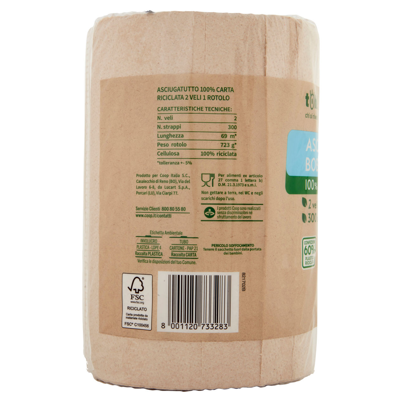 Asciugatutto bobina coop vivi verde 2veli 300 strappi fsc ecolabel pz.1 - Immagine 21