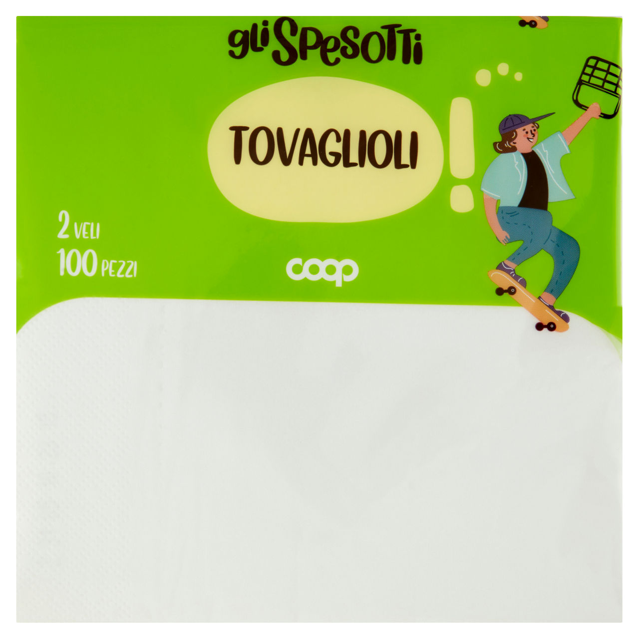 Tovaglioli coop gli spesotti 33x33 2 veli pz.100