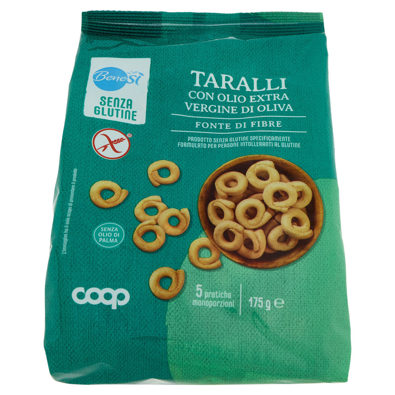 Taralli in buste monoporzioni senza glutine bene si' coop g 175 (g5x35)