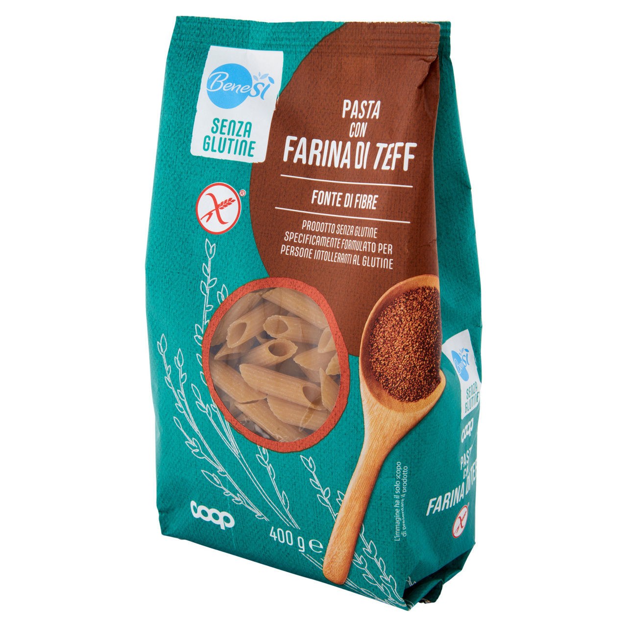 Pasta base teff penne rigate senza glutine bene si' coop g 400 - Immagine 21