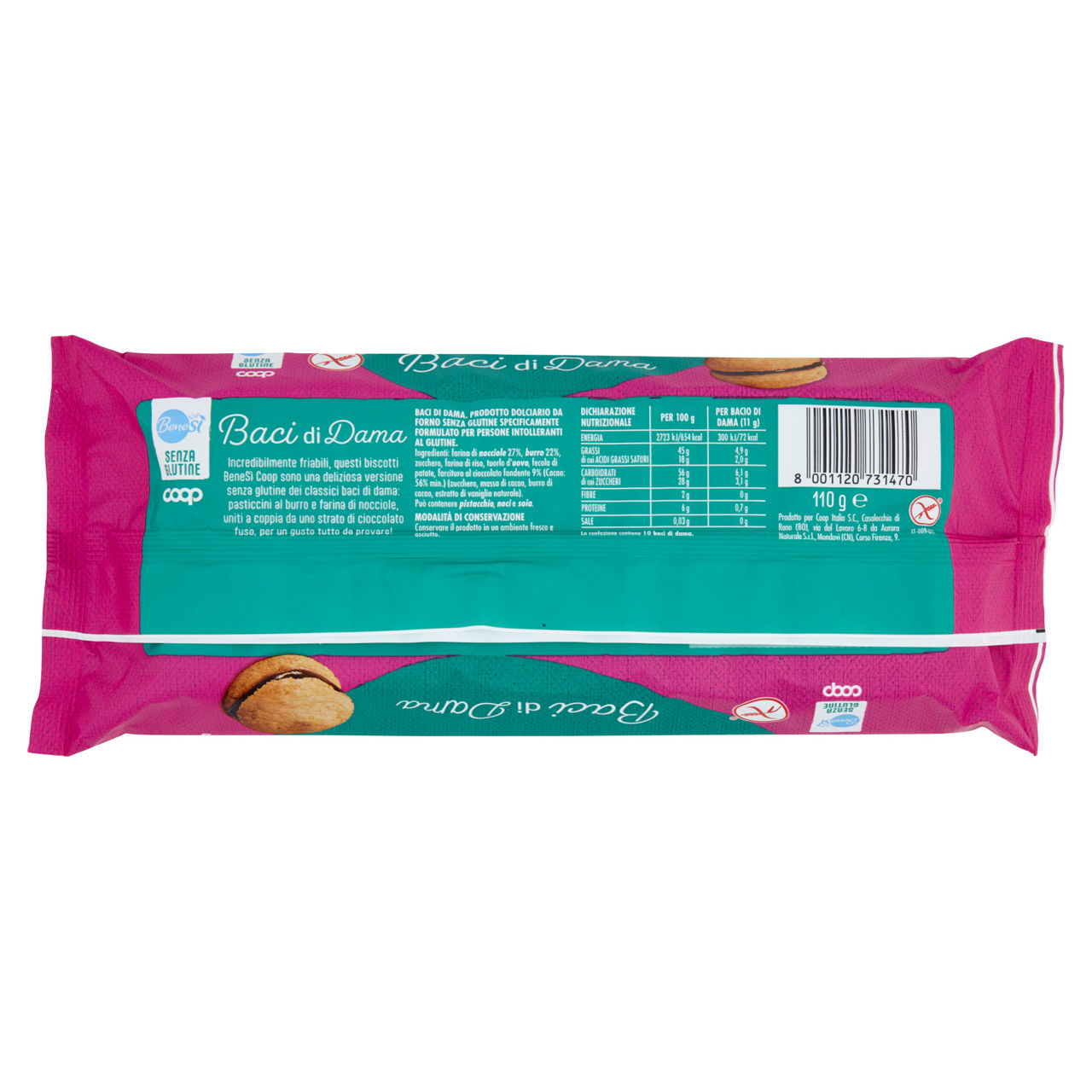 Baci di dama senza glutine 110 gr - Immagine 41