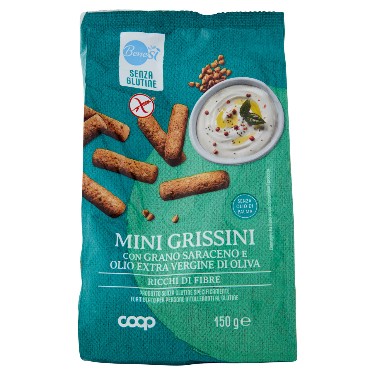 Mini grissini senza glutine con grano saraceno bene si' coop g 150
