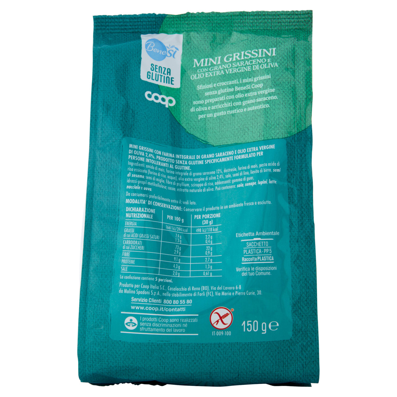 Mini grissini senza glutine con grano saraceno bene si' coop g 150 - Immagine 61