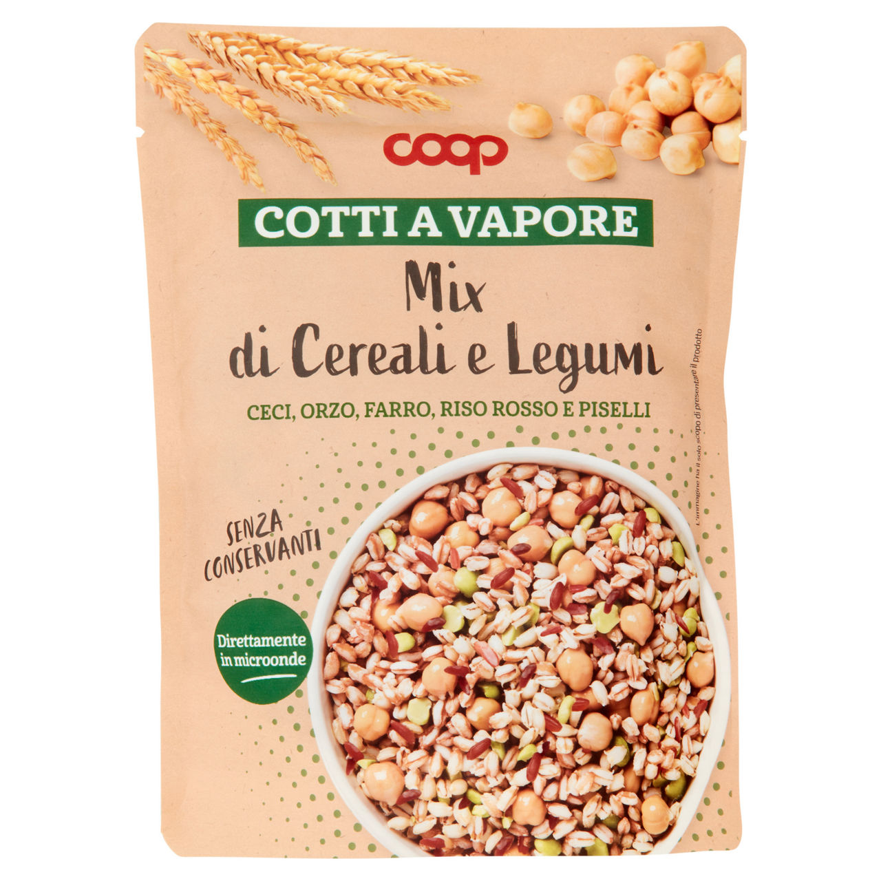 Mix ceci orzo farro riso rosso piselli cotti a vapore coop  g 220 - Immagine 01