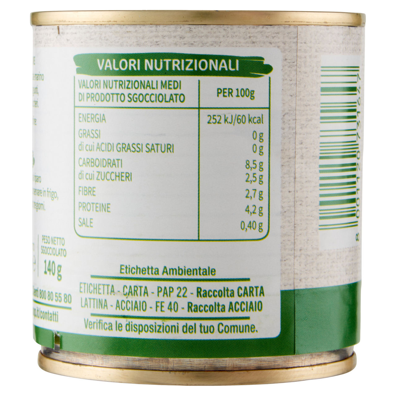 Piselli vivi verde bio coop g 160 peso sgocciolato g140 - Immagine 41