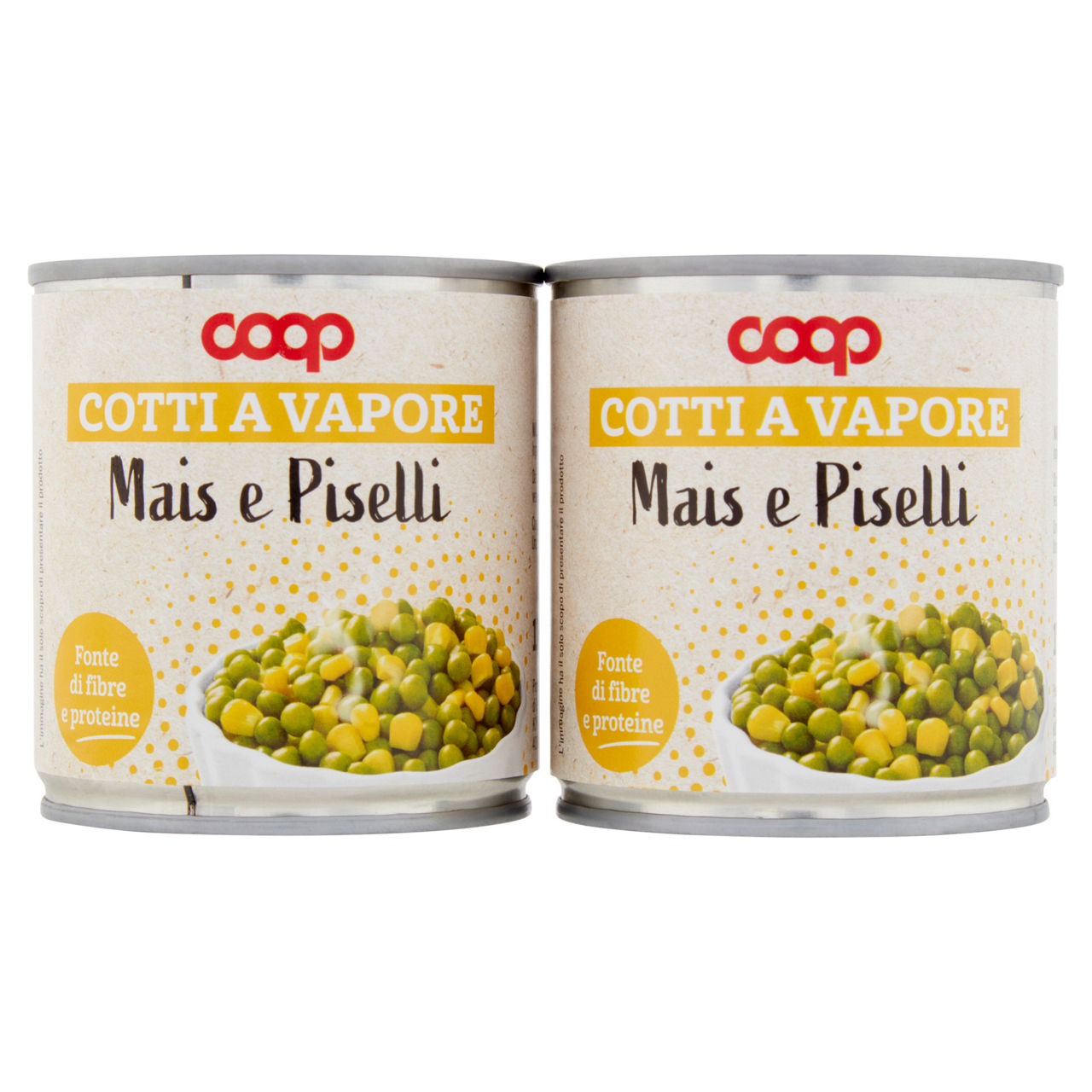 Mais e piselli cotti al vapore in lattina 2 pz x 170 gr - Immagine 01
