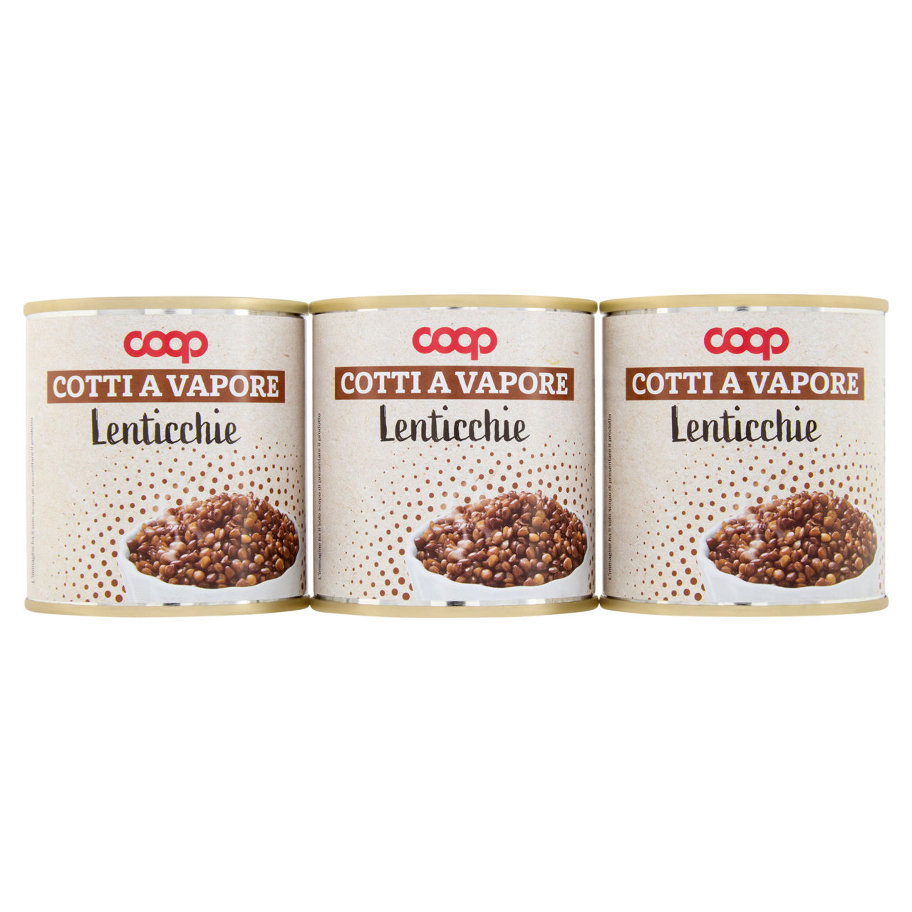 Lenticchie cotte al vapore coop cluster lattina 150x3 g - Immagine 01