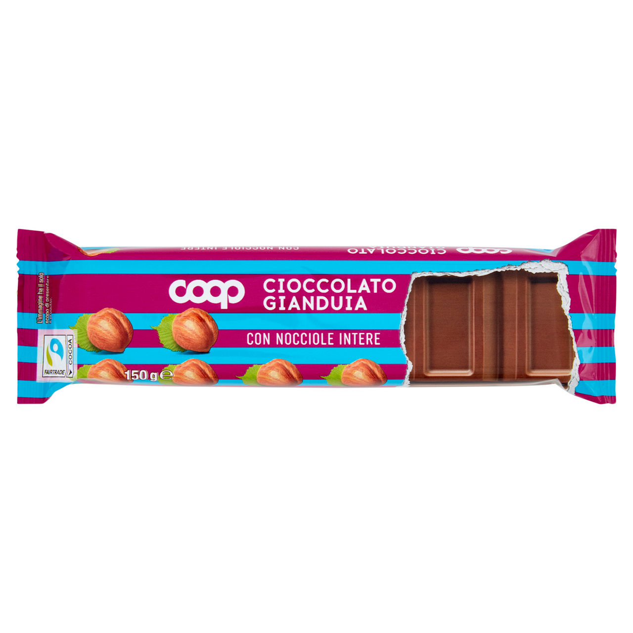 Tavoletta di cioccolato gianduia con nocciole intere 150 gr - Immagine 01