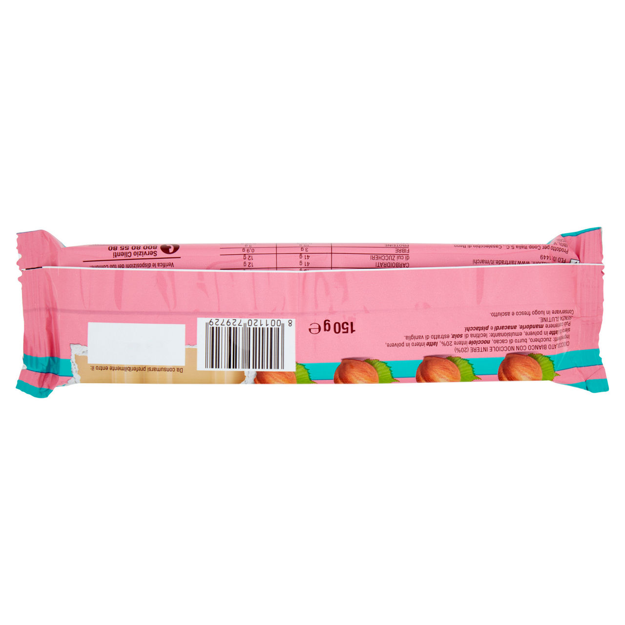 Tavoletta di cioccolato bianco con nocciole intere 150 gr - Immagine 31