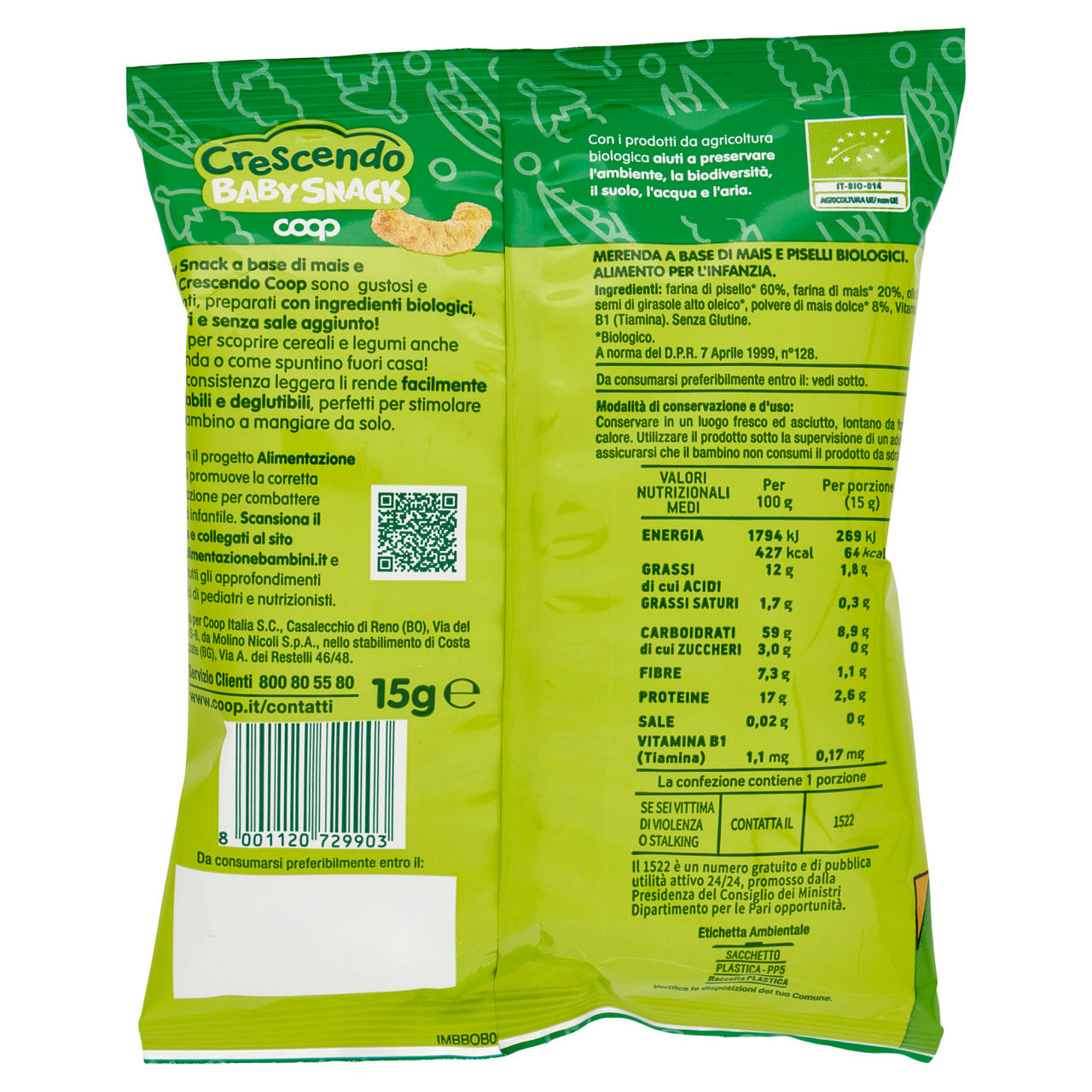 Snack mais dolce, piselli coop crescendo g15 - Immagine 51