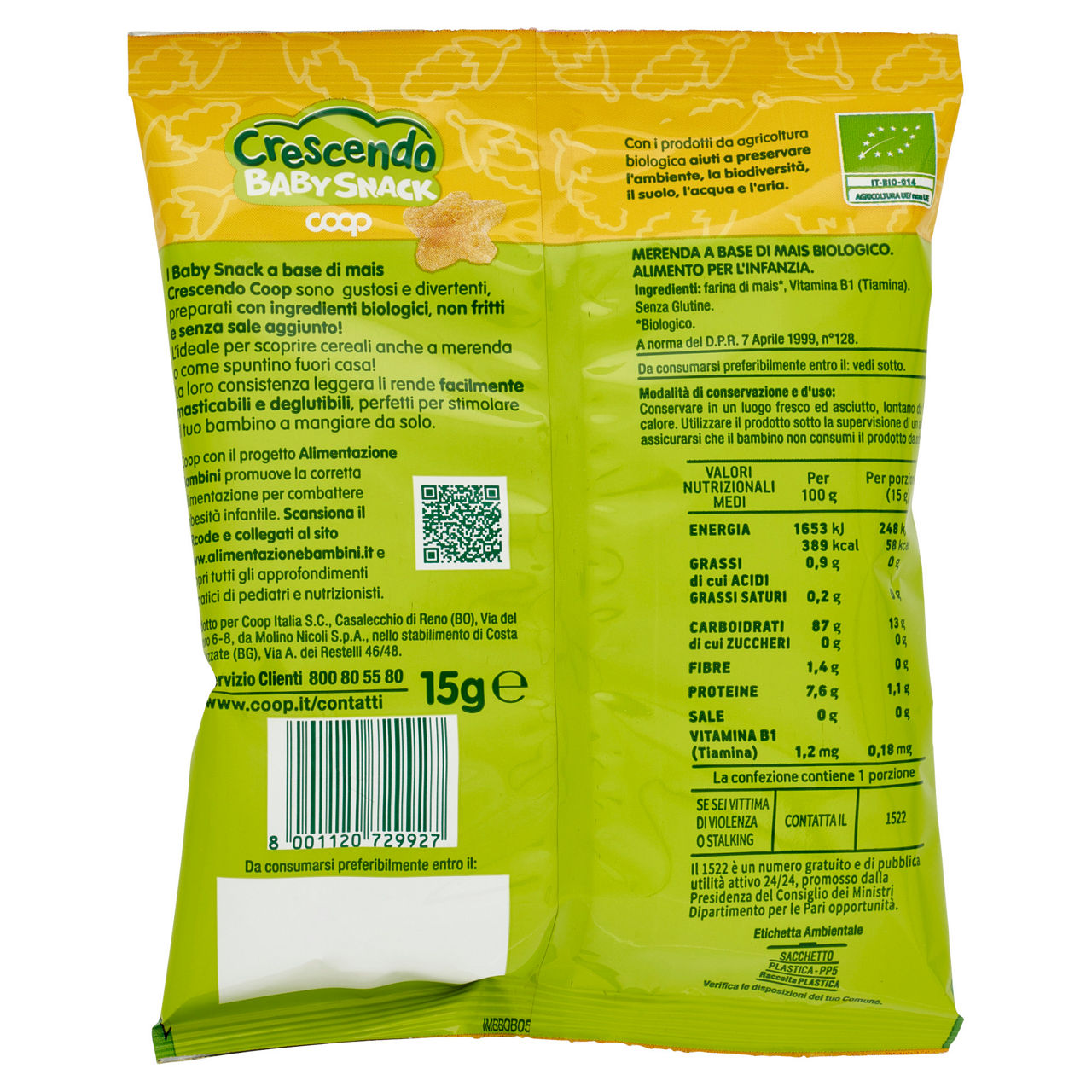 Baby snack a stella a base di mais bio 15 gr - Immagine 11