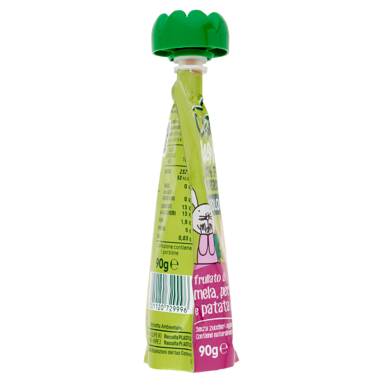 Pouche di frutta e verdura bio di mela pera e patata dolce 90 gr - Immagine 11