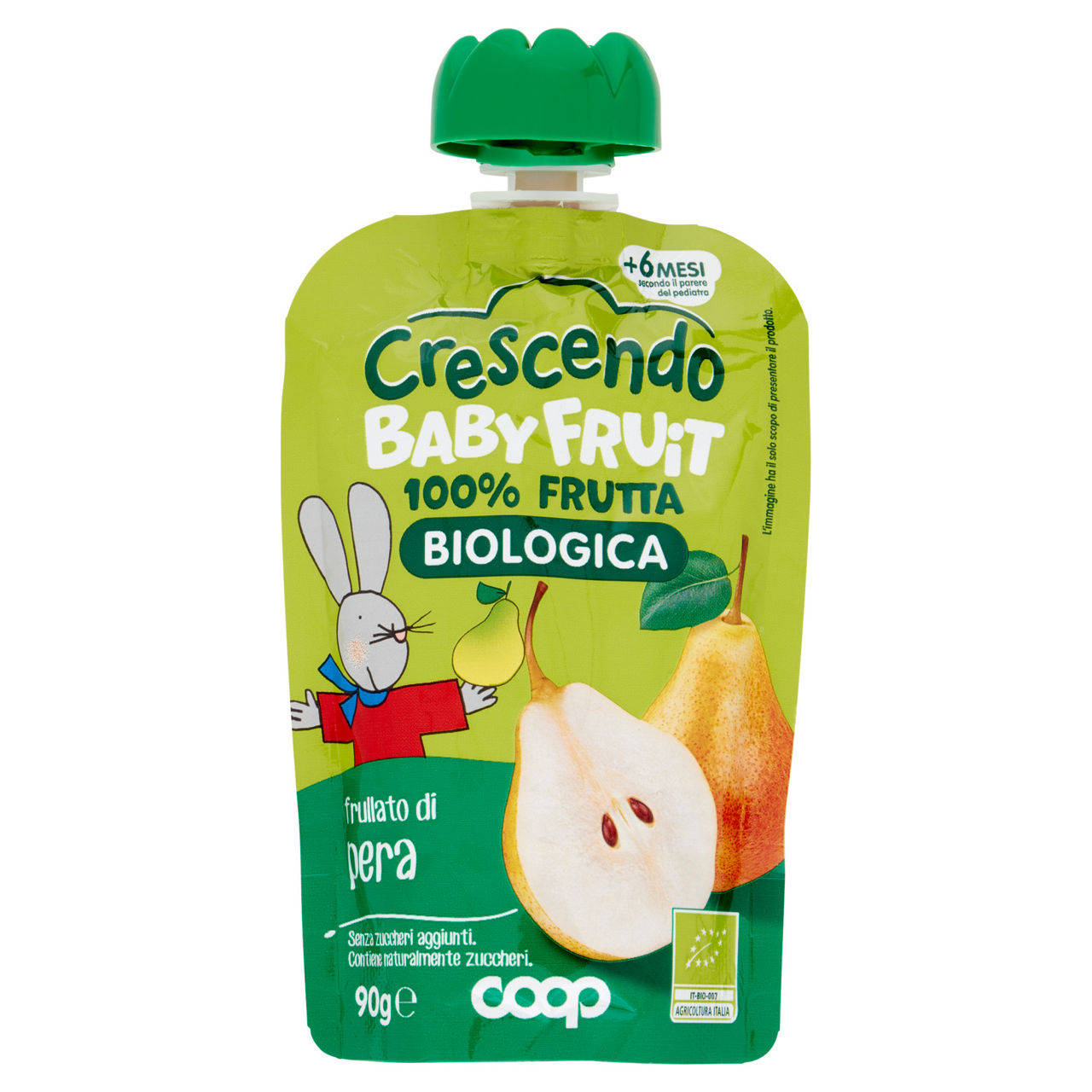 Pouche di frutta bio di pera 90 gr - Immagine 01
