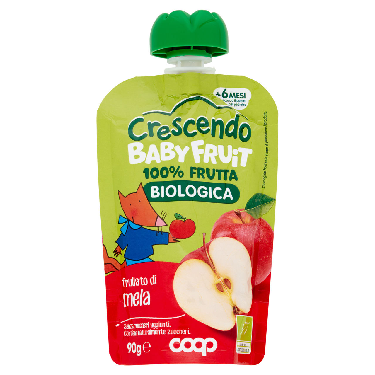 Pouche di frutta bio di mela 90 gr