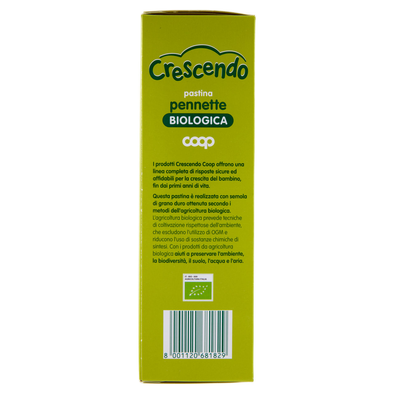 Pastina di semola di grano duro bio pennette coop crescendo g  320 - Immagine 21