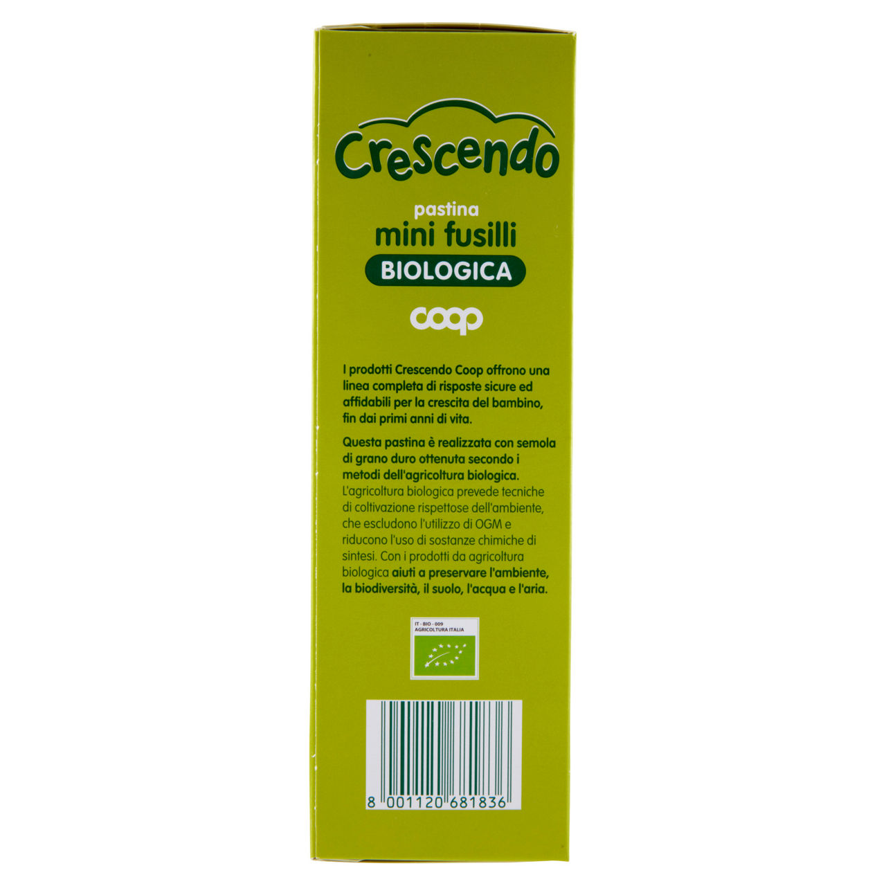 Pastina di semola di grano duro bio mini fusilli coop crescendo g  320 - Immagine 61