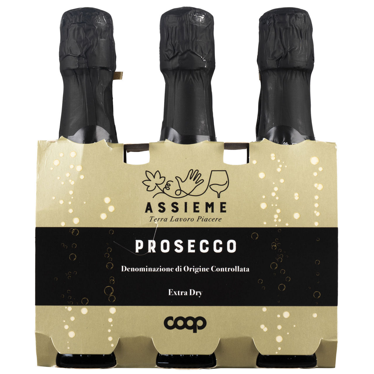 Mini spumante Prosecco DOC extra dry 3 pz x 200 ml - Immagine 01