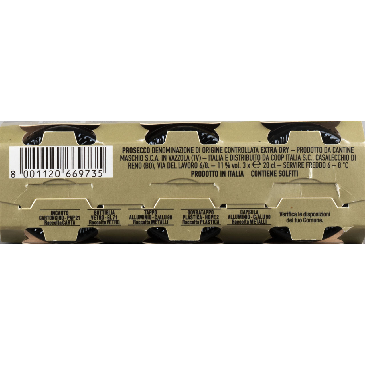 Mini spumante Prosecco DOC extra dry 3 pz x 200 ml - Immagine 11