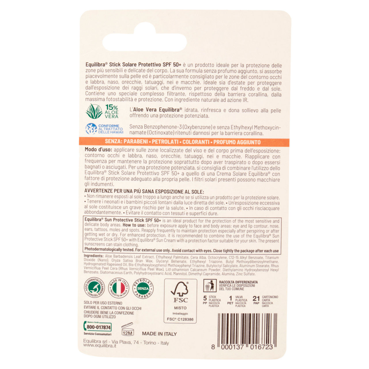 Stick solare protettivo aloe SPF 50+ ml 12 - Immagine 51