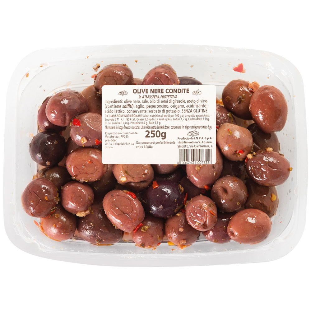 Olive nere condite 250 gr - Immagine 01