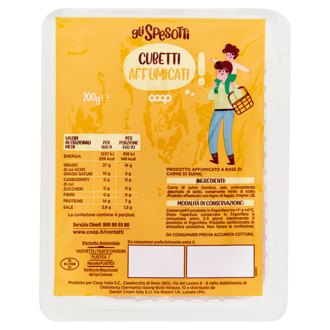 Cubetti di suino affumicati 200 gr