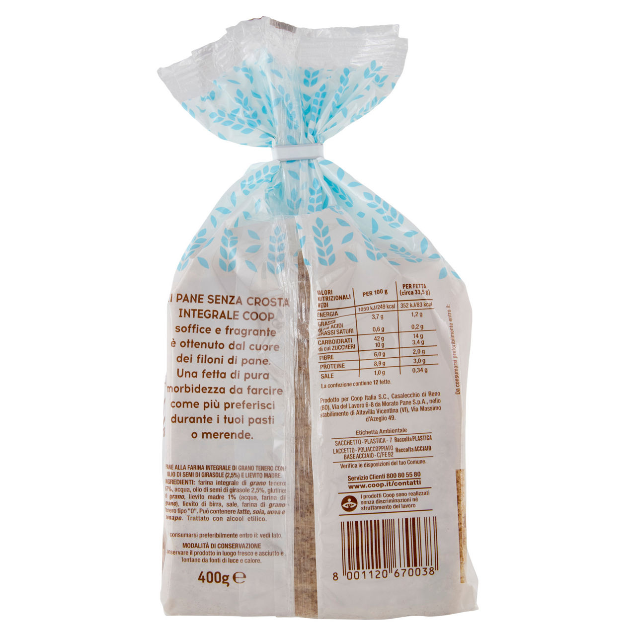 Pane senza crosta integrale coop g 400 - Immagine 41