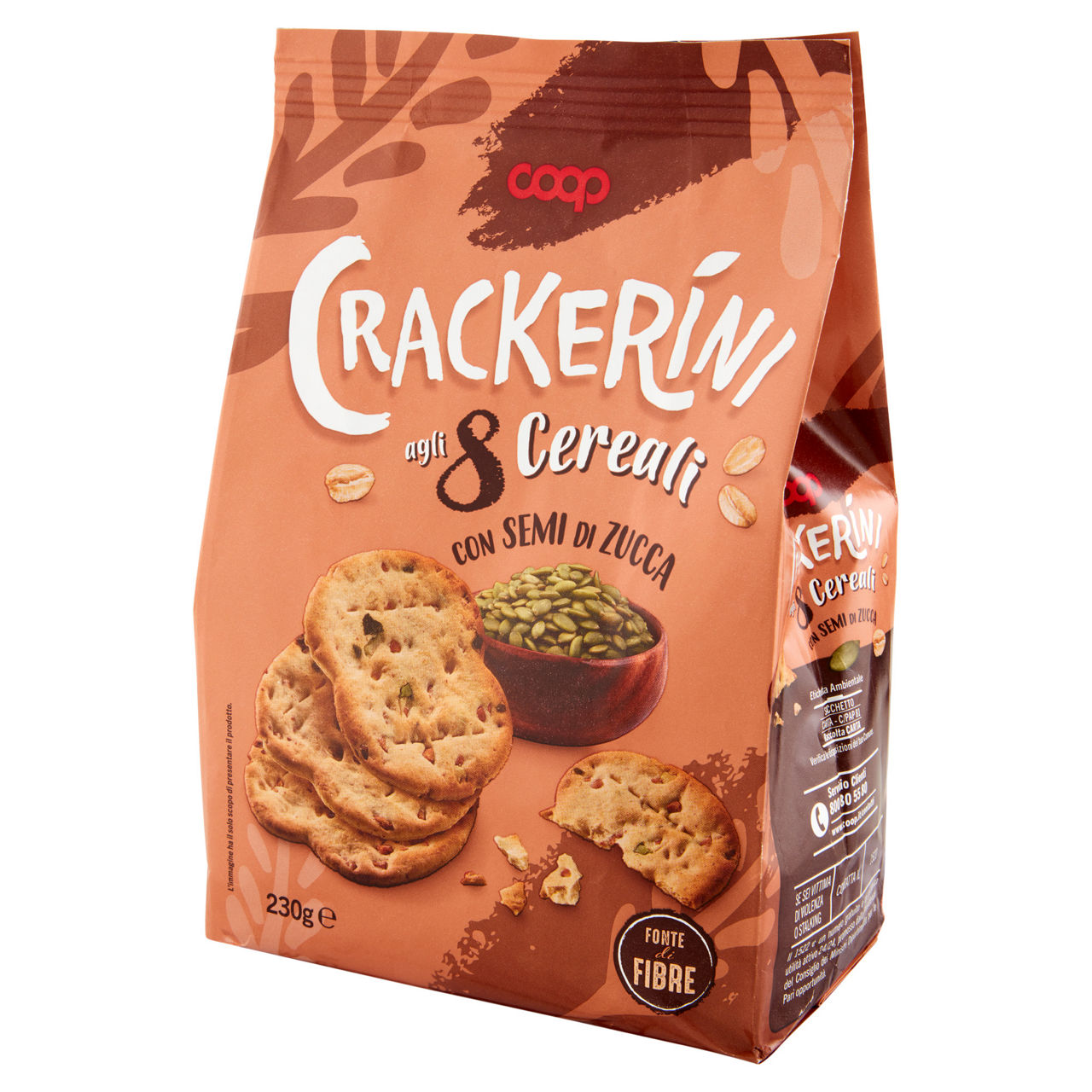 Crackerini 8 cereali con semi zucca coop g 230 - Immagine 21