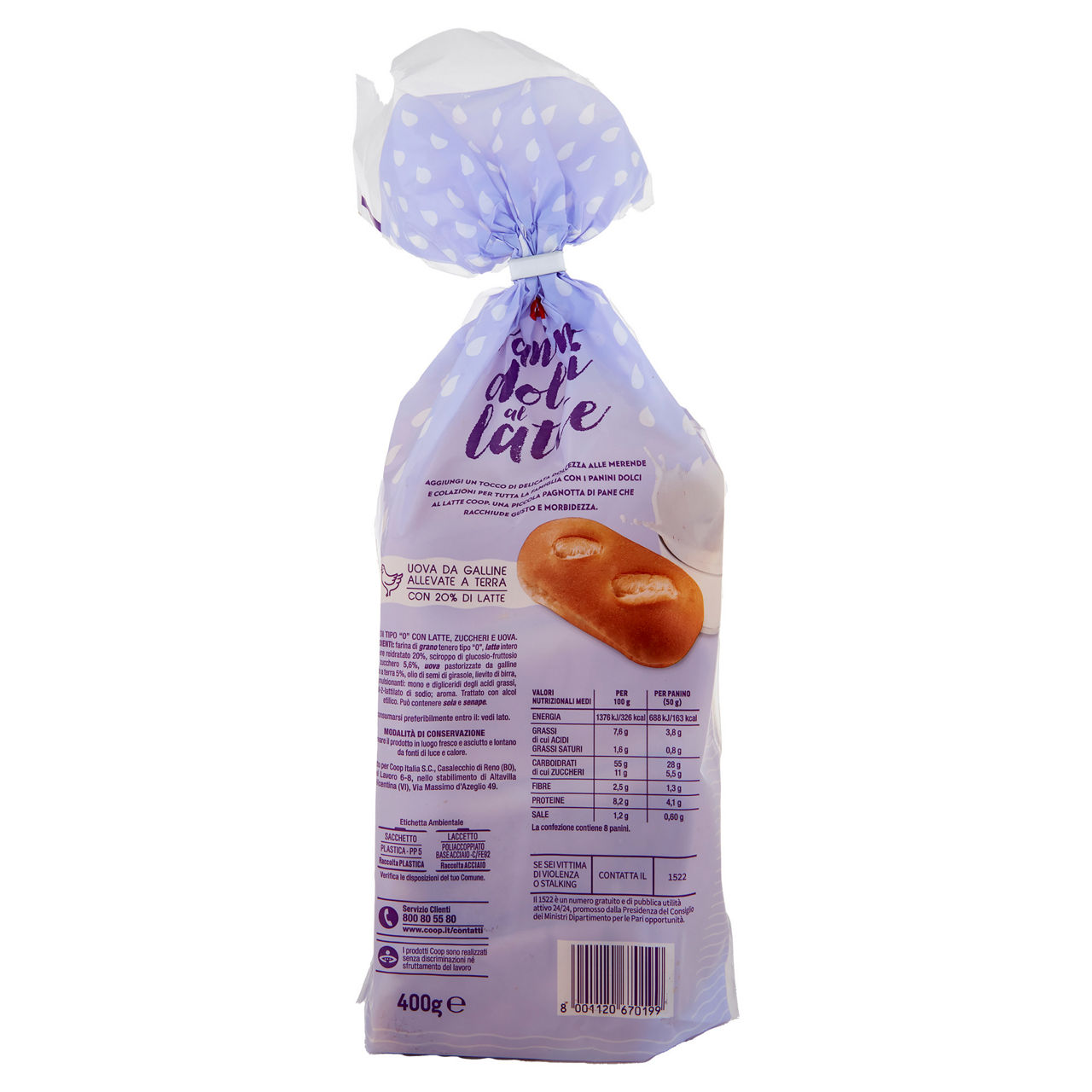Panini dolci al latte coop x 8 sacchetto g400 - Immagine 21