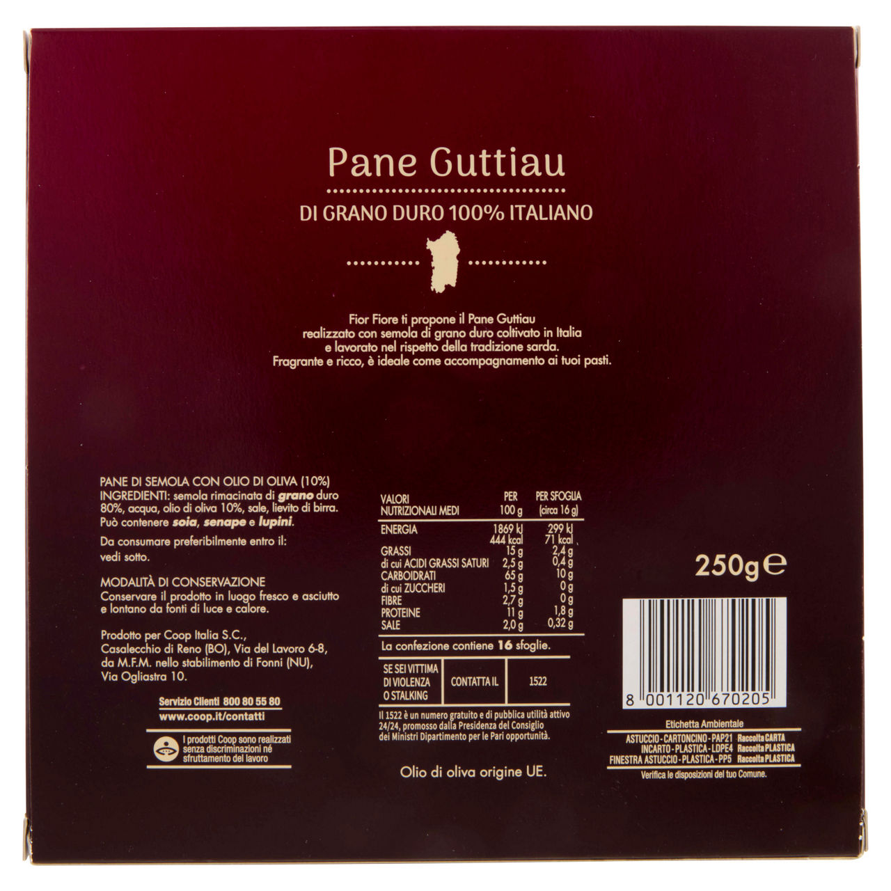 Pane guttiau fior fiore coop scatola g 250 - Immagine 31